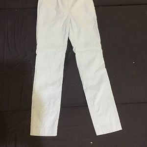 Skinny stretchable light blue cotton pants